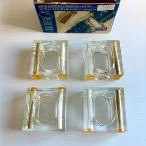 Italdesign Dolce Vita Acrylic Salt Pepper Napkin Ring Set